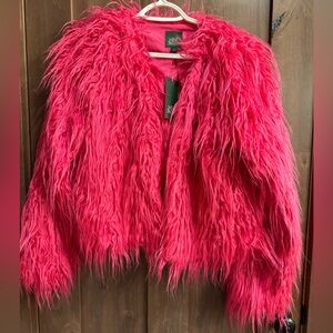 Bright Pink Fluffy Jacket